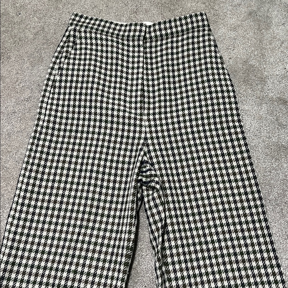 Boss Hugo Boss Virgin Wool High Waisted Dress Pants Trousers Plaid Size 4 - Picture 5 of 12